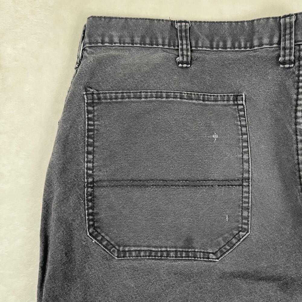 Dickies Carpenter Jeans Mens 38x32 Black Relaxed Straight Work Denim Faded Wash - Picture 12 of 13